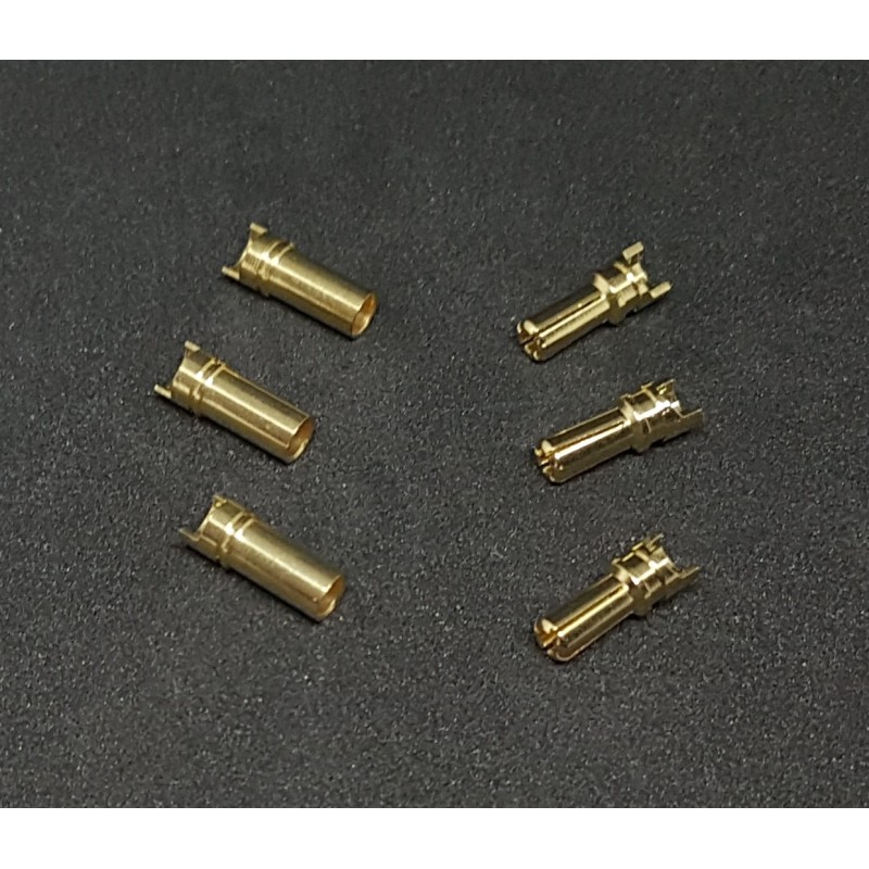 FX0084 -  3.5mm Bullet Plug Gold Connector (3M+3F)