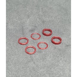 FX0093 SET OF 6,35mm ALU SHIMS - RED